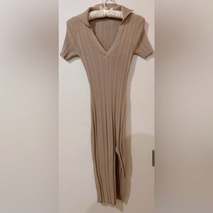 Long tan dress